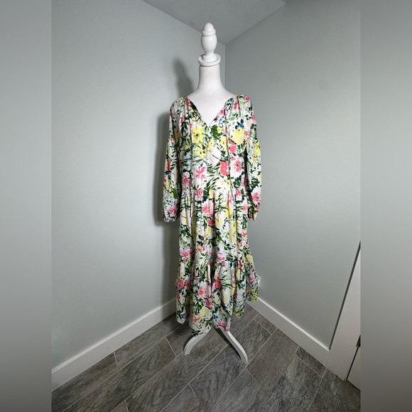 H&M Floral Midi Relaxed Fit Dress Size XS - Picture 7 of 17